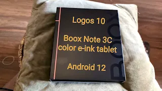 Logos on the Boox Note Air 3C e-ink Android tablet