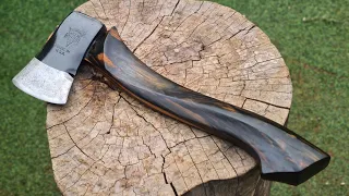 Making an Axe Handle from Black & White Ebony Wood