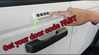 How to GET your Ford Door Key Code FAST