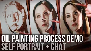 Oil Painting Process | Self Portrait Demo + Chat