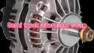 Changing an alternator on a semi truck the easy way…￼