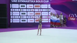 Художественная гимнастика SOLODKAYA VERA A ERMAKOVA. UAE GYMNASTIKA SOLO CUP DUBAI.