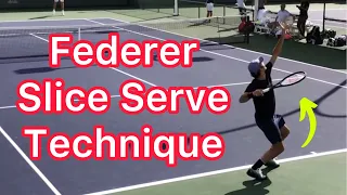 Roger Federer Slice Serve Technique (Tennis Drills And Tips)