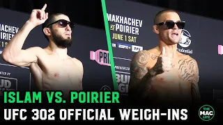 UFC 302: Official Weigh-Ins Dustin Poirier vs Islam Makhachev