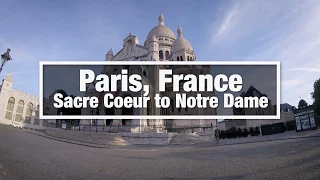 City Walks: Paris, France -  Sacre Coeur to Notre Dame - virtual walking treadmill video
