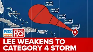 Lee Weakens To Category 4 Storm, Still Expected To Remain Powerful Hurricane Through Next Week