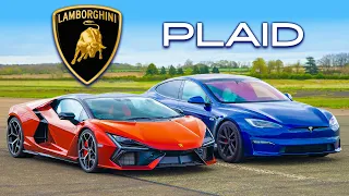 Lamborghini Revuelto v Tesla Model S Plaid: DRAG RACE