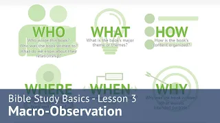 Bible Study Basics | Lesson 3 - Macro-Observation