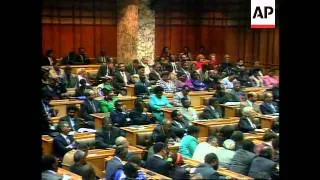 South Africa -Nelson Mandela Addresses Parliament