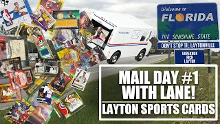 MAIL DAY #1 WITH LANE | LAYTON SPORTS CARDS