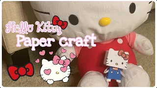 Make Hello Kitty Paper Craft with Me :))