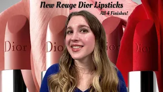 NEW ROUGE DIOR LIPSTICKS: All 4 Finishes in the New Formula!