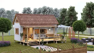 Cozy tiny House Design 2,5x7 M with loft (180 Sqft) | 18 Sqm