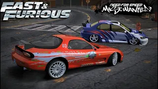 Toretto vs Earl / RX-7 vs Lancer EVO8 Blacklist 9 in NFS MW