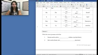 Module 2  Advanced Pronoun Worksheet = ESL 642