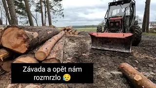 Těžba dřeva, Zetor 7245 horal, naviják Agama aga 2, Stihl Ms 440@jpforest8882