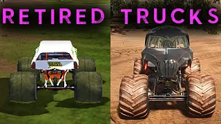 10 Retired Monster Truck from 10 Different Monster Jam Games