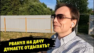 Дачный влог / рванул один на дачу / обновка в прихожей / полил и подстриг тую/ ем мороженое в дороге