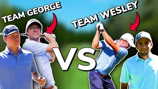 Team Wesley vs Team George. 2 v 2 Best Ball Match( Front Nine) | Bryan Bros Golf