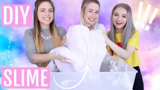 DIY GIANT FLUFFY SLIME (with Jazzybum & Sophdoesnails) | Sophie Louise