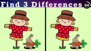 Spot the difference | Find 3 Mistakes and Enhance Your Concentration! | Find the differences