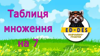 Вивчаємо таблицю множення на 7 (Розучування)