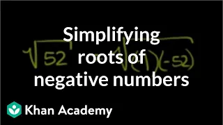 Imaginary roots of negative numbers | Imaginary and complex numbers | Precalculus | Khan Academy