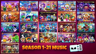 Музыка Всех Сезонов Бравл Пасс 1-21 Бравл Старс | Brawl Stars All Brawl Pass Seasons Music 1-21