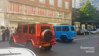 Extremely brutal AMG G63, Ferrari 599 gto, Lamborghini Aventador roadster, Shmee150 650S, AMG GT