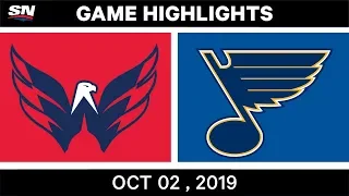 NHL Highlights | Capitals vs. Blues - Oct. 02, 2019