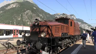 Swiss crocodile on the Gotthard Railway | Ce 6/8 II 14253 with special train (4K)