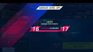 Asphalt 9 legends (promote my garage (garage level 16 to 17)🥰🥰