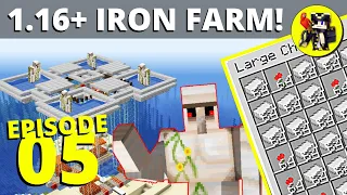 Minecraft 1.16+ IRON FARM! EASY + EFFICIENT! Episode 5