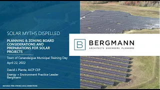 Municipal Training Day - Solar Myths Dispelled - April 22, 2022