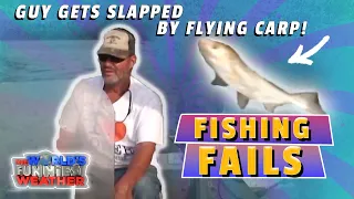 Fishing Fail - Guy Gets Slapped By Flying Carp!