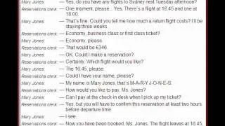 English dialogues no 2 Reservations airline