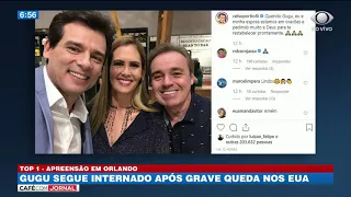 Gugu segue internado após grave queda nos EUA