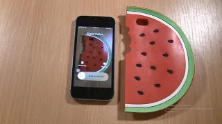 iPhone SE 2016  with COVER CASE  Watermelon   Incoming Call
