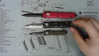 Microtech Ultratech, Microtech UTX-85, Microtech UTX70 Size Comparison