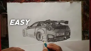 Satisfy Your Curiosity: Learn How to Draw a Nissan GTR R35 in Easy Steps!