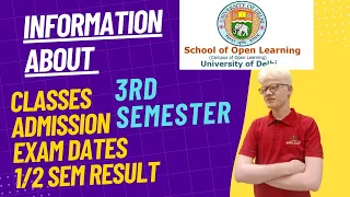 Information About SOL THIRD Semester - EXAM/ Admission/ Classes 2022