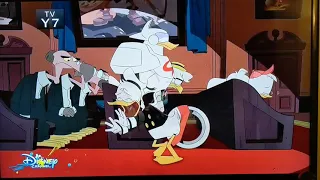 Glomgold's Entrance to Scrooge McDuck's Funeral