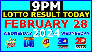 9pm Lotto Result Today February 28 2024 (Wednesday)