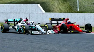 Mercedes F1 2020 vs Ferrari F1 1990 at Mugello