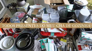 ABRINDO OS PRESENTES DO CHÁ DE COZINHA |  Mais Itens Para o Meu Enxoval!