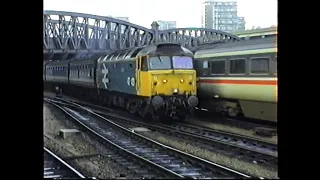 British Rail Network SouthEast-Waterloo, Vauxhall & Paddington with classes 47, 59, 73+InterCity 125