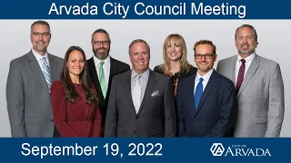 Arvada City Council Meeting - September 19, 2022