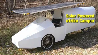 Full Tour of a Solar Powered Camper Van Built on a Recumbent Trike