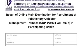 My IBPS PO Mains Score Card (please watch full video)