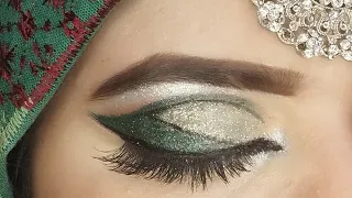 Arabic eye makeup tutorial for beginners   | green eye makeup